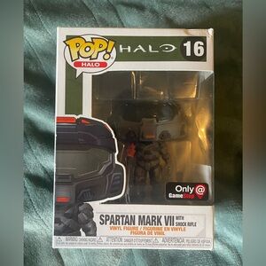 Funko Pop! Spartan Mark VII with Shock Rifle - Black and Red
